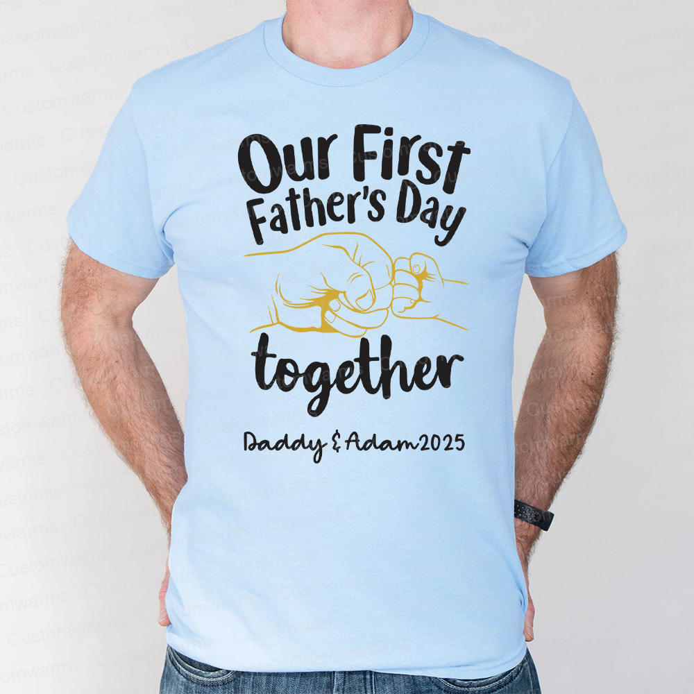 Personalized First Father's Day Daddy and Baby Outfit | CWFamily74