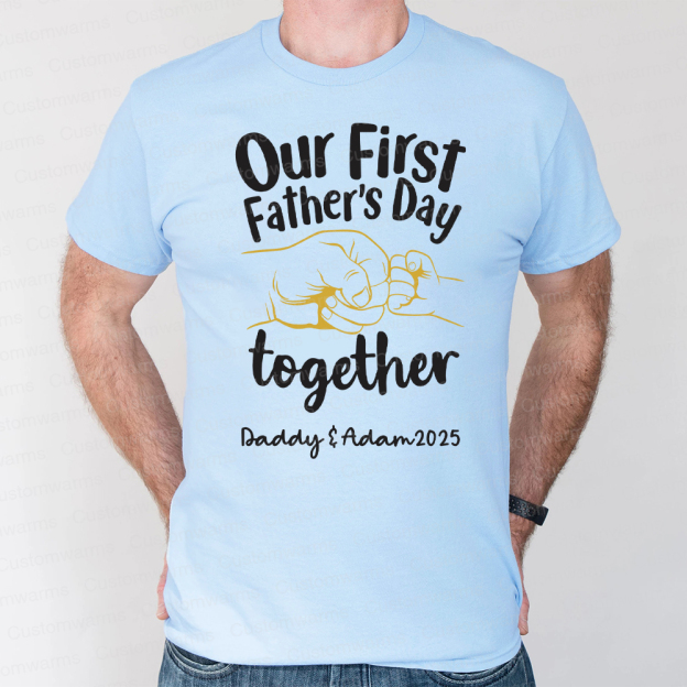 Personalized First Father's Day Daddy and Baby Outfit | CWFamily74
