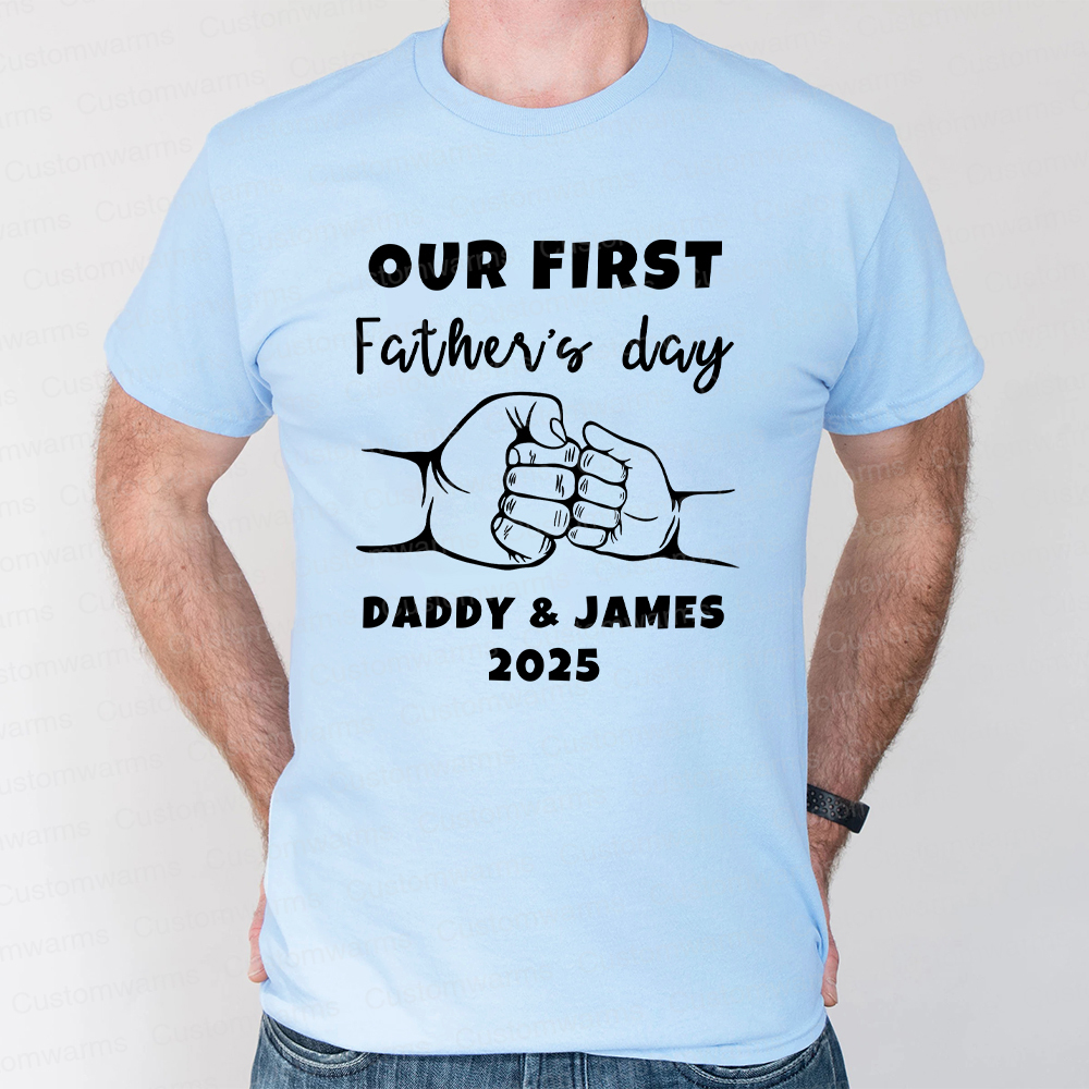 Personalized First Father's Day Daddy and Baby Outfit | CWFamily67