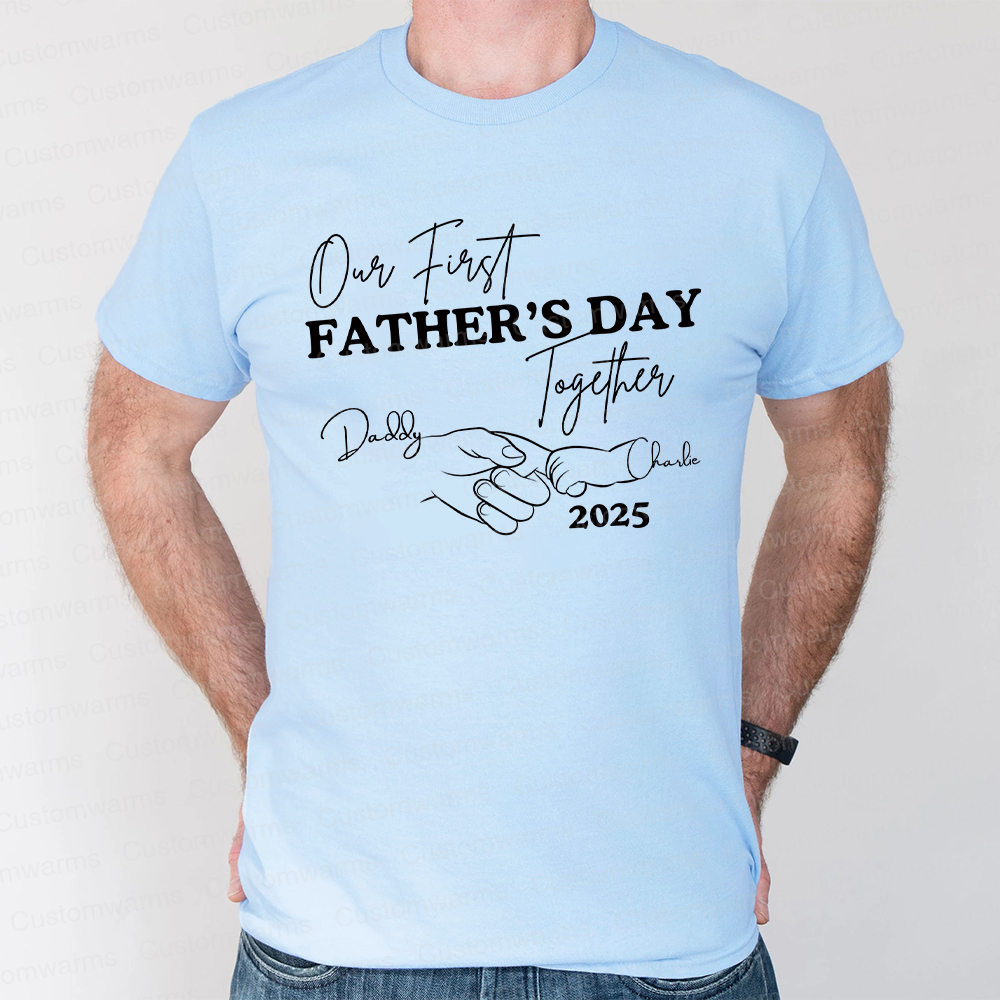 Personalized First Father's Day Daddy and Baby Outfit | CWFamily75
