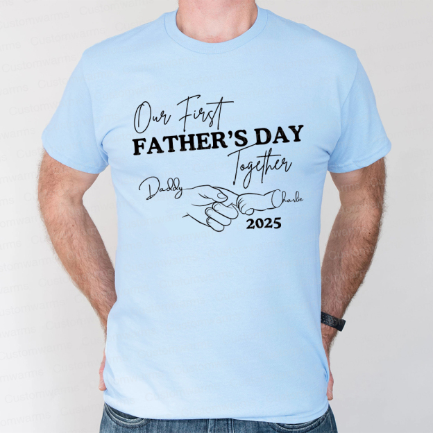 Personalized First Father's Day Daddy and Baby Outfit | CWFamily75