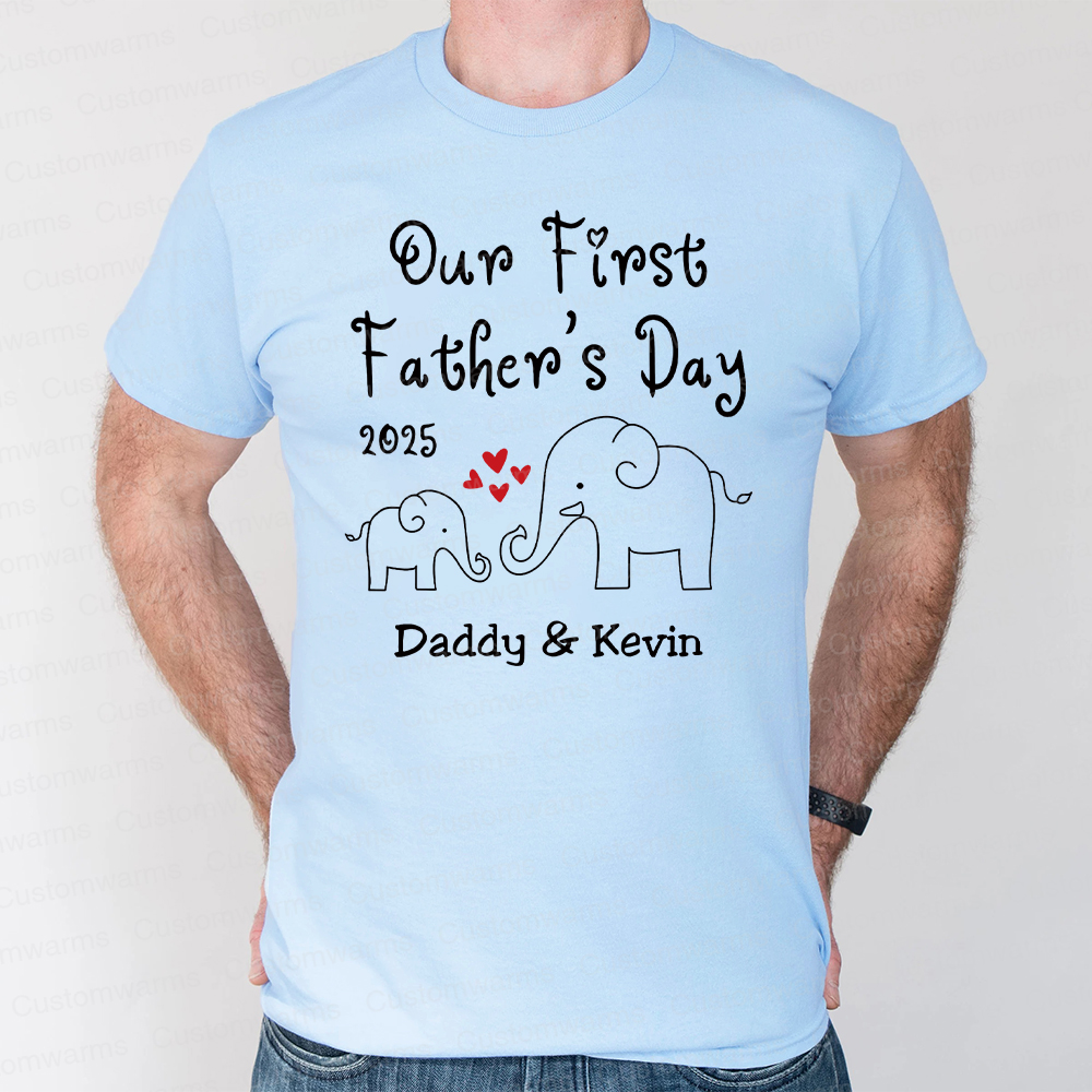 Personalized First Father's Day Daddy and Baby Outfit | CWFamily76