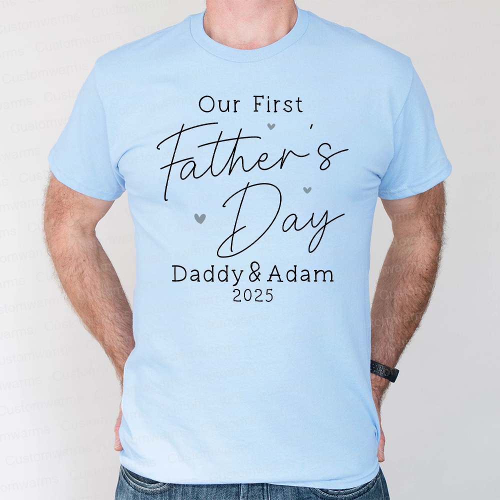 Personalized First Father's Day Daddy and Baby Outfit | CWFamily78