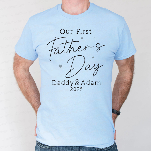 Personalized First Father's Day Daddy and Baby Outfit | CWFamily78