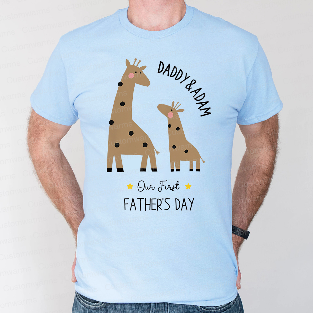Personalized First Father's Day Daddy and Baby Outfit | CWFamily79