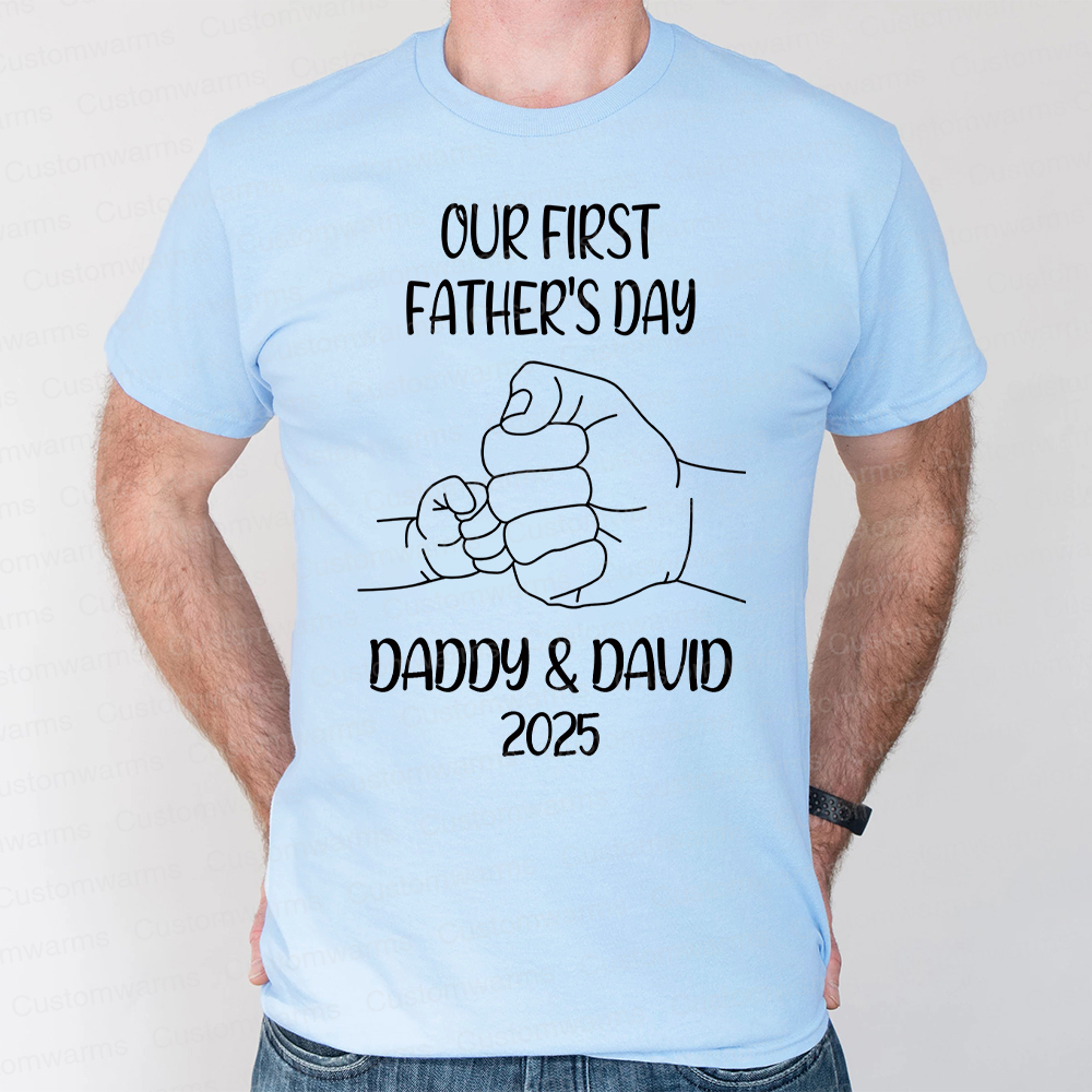 Personalized First Father's Day Daddy and Baby Outfit | CWFamily82