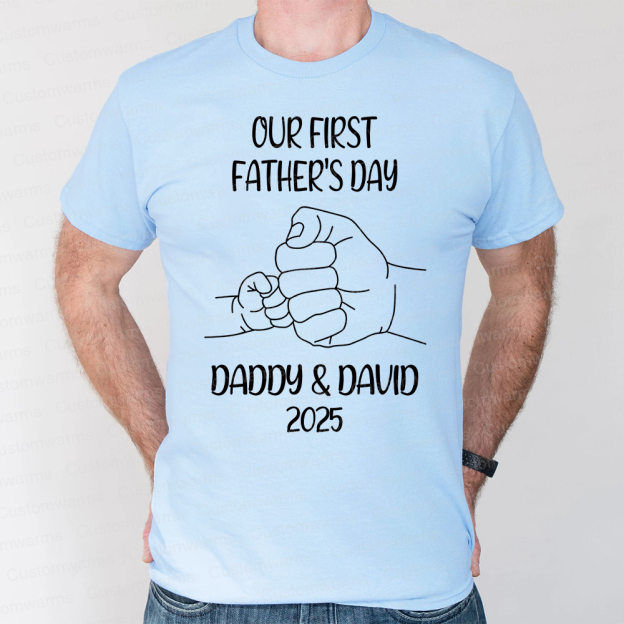 Personalized First Father's Day Daddy and Baby Outfit | CWFamily82