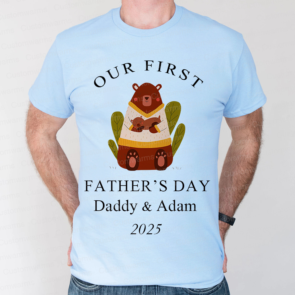 Personalized First Father's Day Daddy and Baby Outfit | CWFamily84