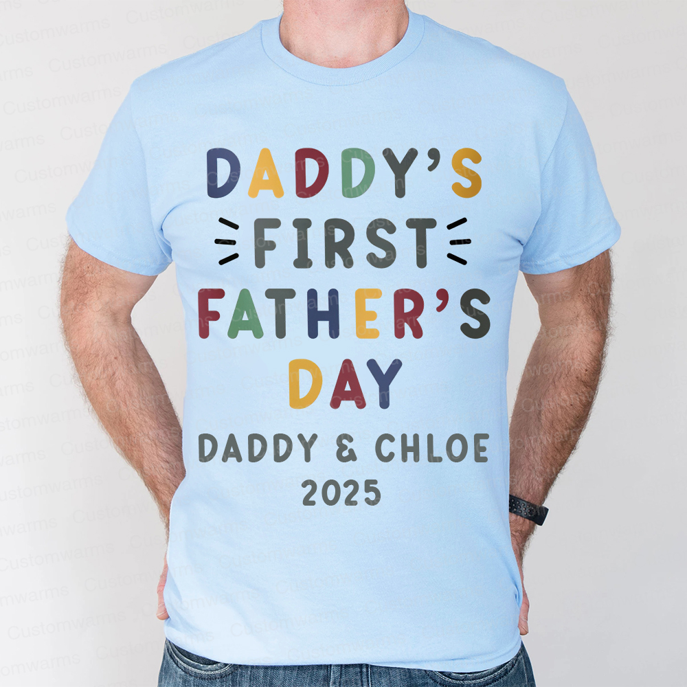 Personalized First Father's Day Daddy and Baby Outfit | CWFamily86