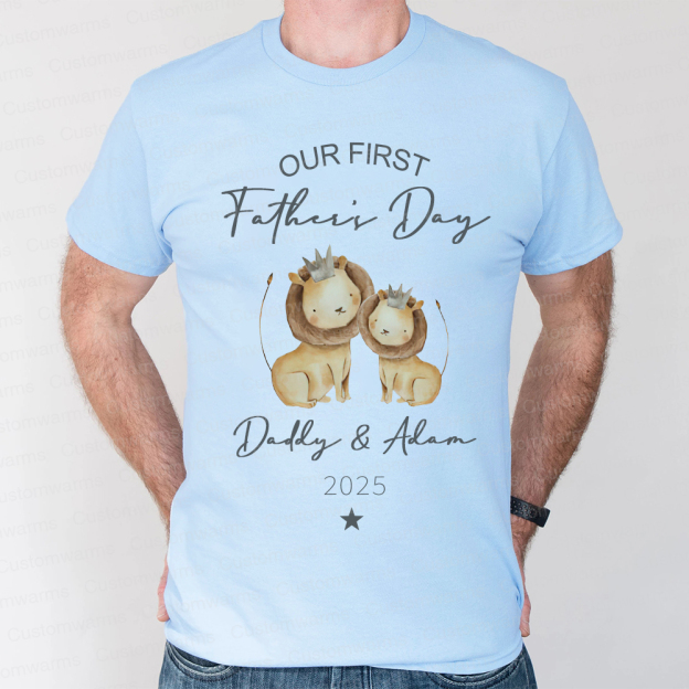 Personalized First Father's Day Daddy and Baby Outfit | CWFamily90