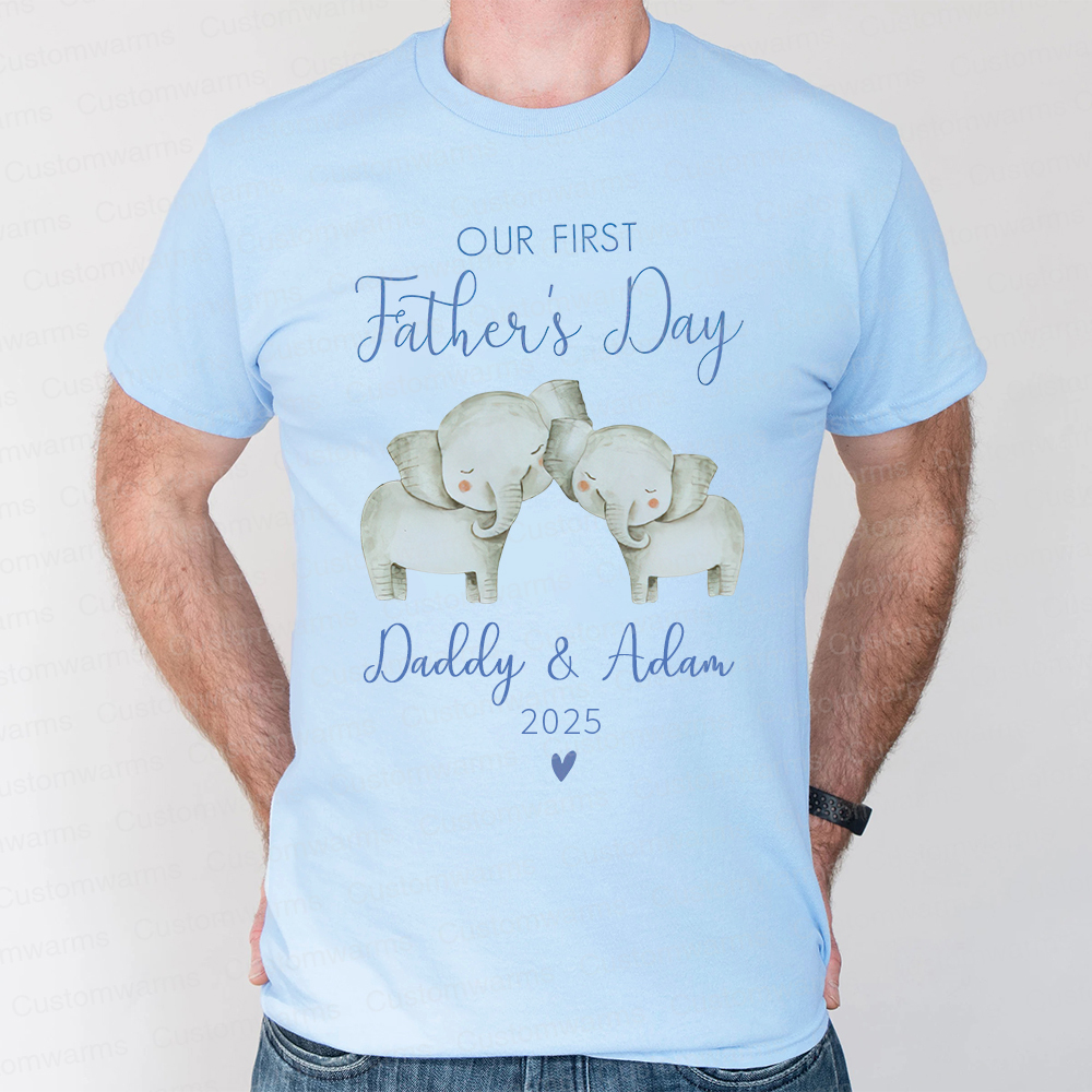 Personalized First Father's Day Daddy and Baby Outfit | CWFamily91