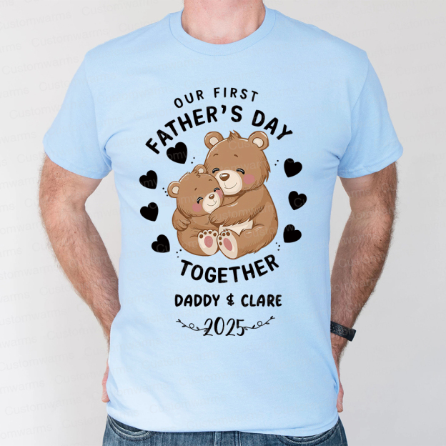 Personalized First Father's Day Daddy and Baby Outfit | CWFamily92