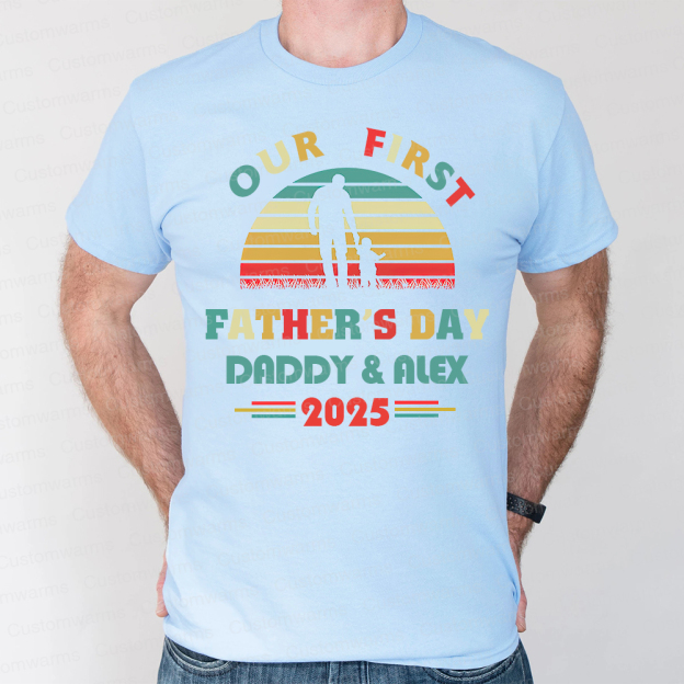 Personalized First Father's Day Daddy and Baby Outfit | CWFamily95