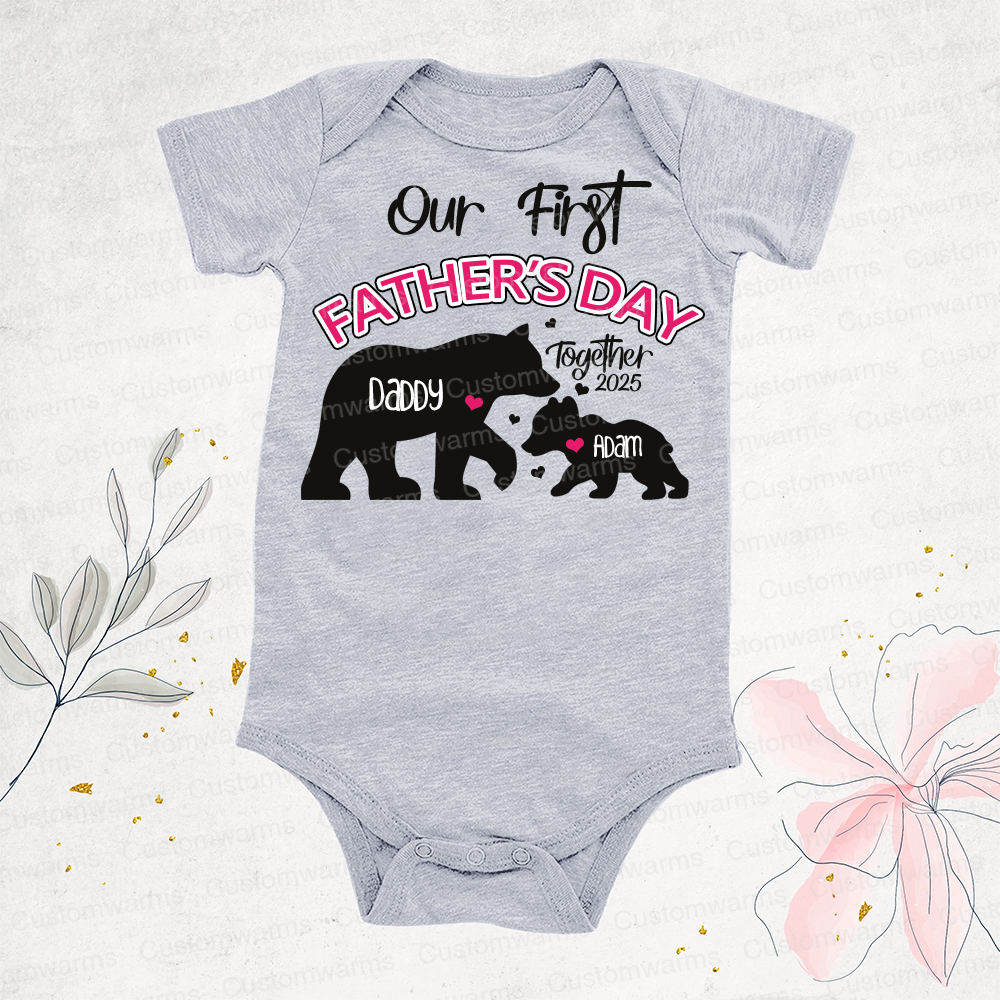 Personalized First Father's Day Daddy and Baby Outfit | CWFamily97