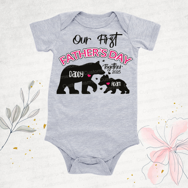 Personalized First Father's Day Daddy and Baby Outfit | CWFamily97