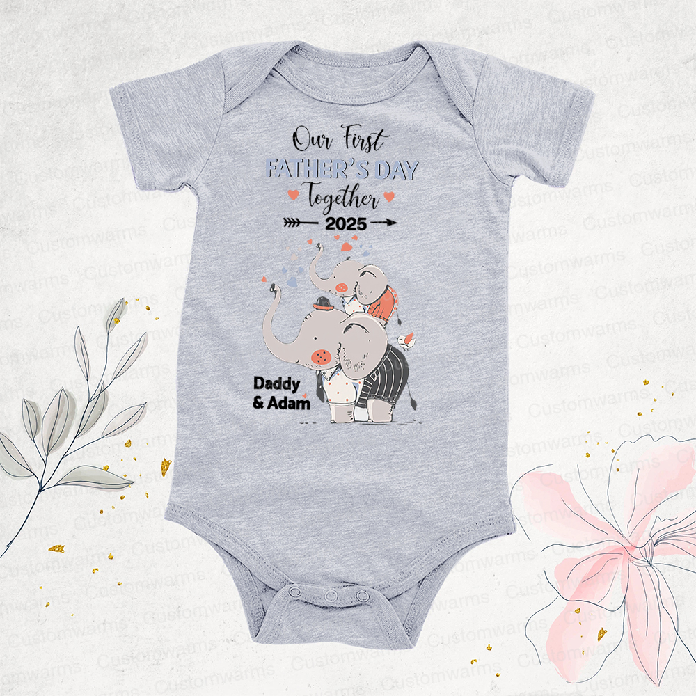 Personalized First Father's Day Daddy and Baby Outfit | CWFamily100