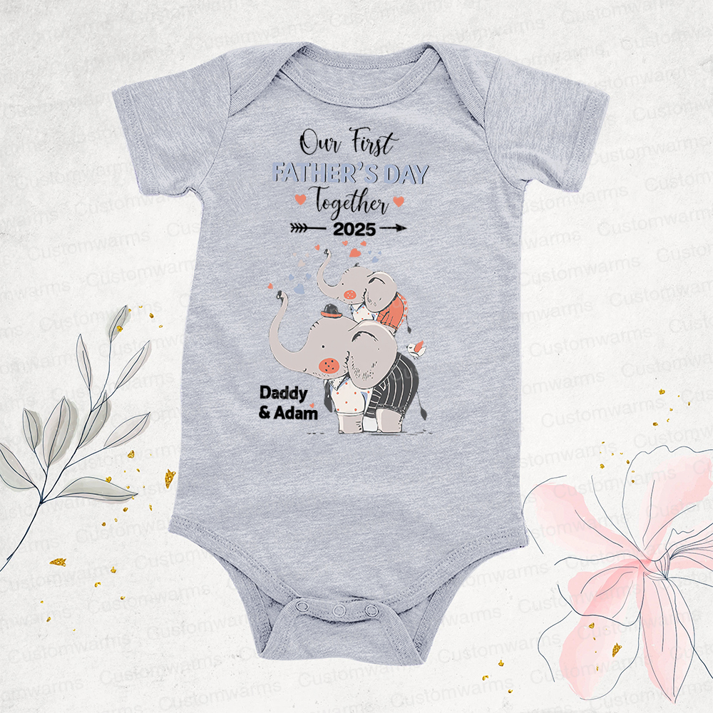 Personalized First Father's Day Daddy and Baby Outfit | CWFamily100