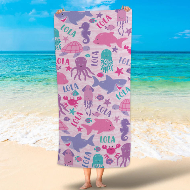 Personalized Lovely Kid Towel for Summer & Beach | CWTowel168