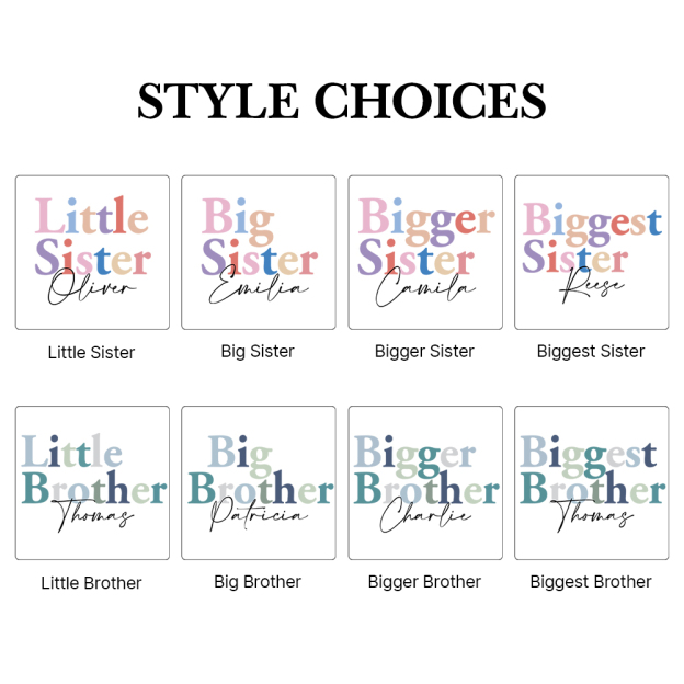 Personalized Matching Sibling Shirts | CWSibling01