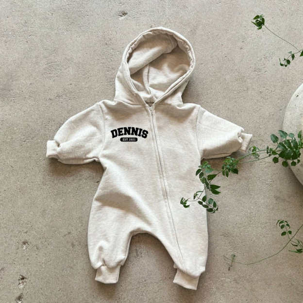 Personalized Kids Cozy Soft Zip Sweatshirt Romper | inRomper17
