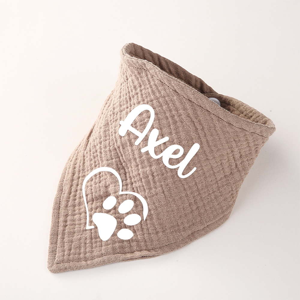 Personalized Dog Scarf Cotton Muslin for Comfort & Unique | BKPet156