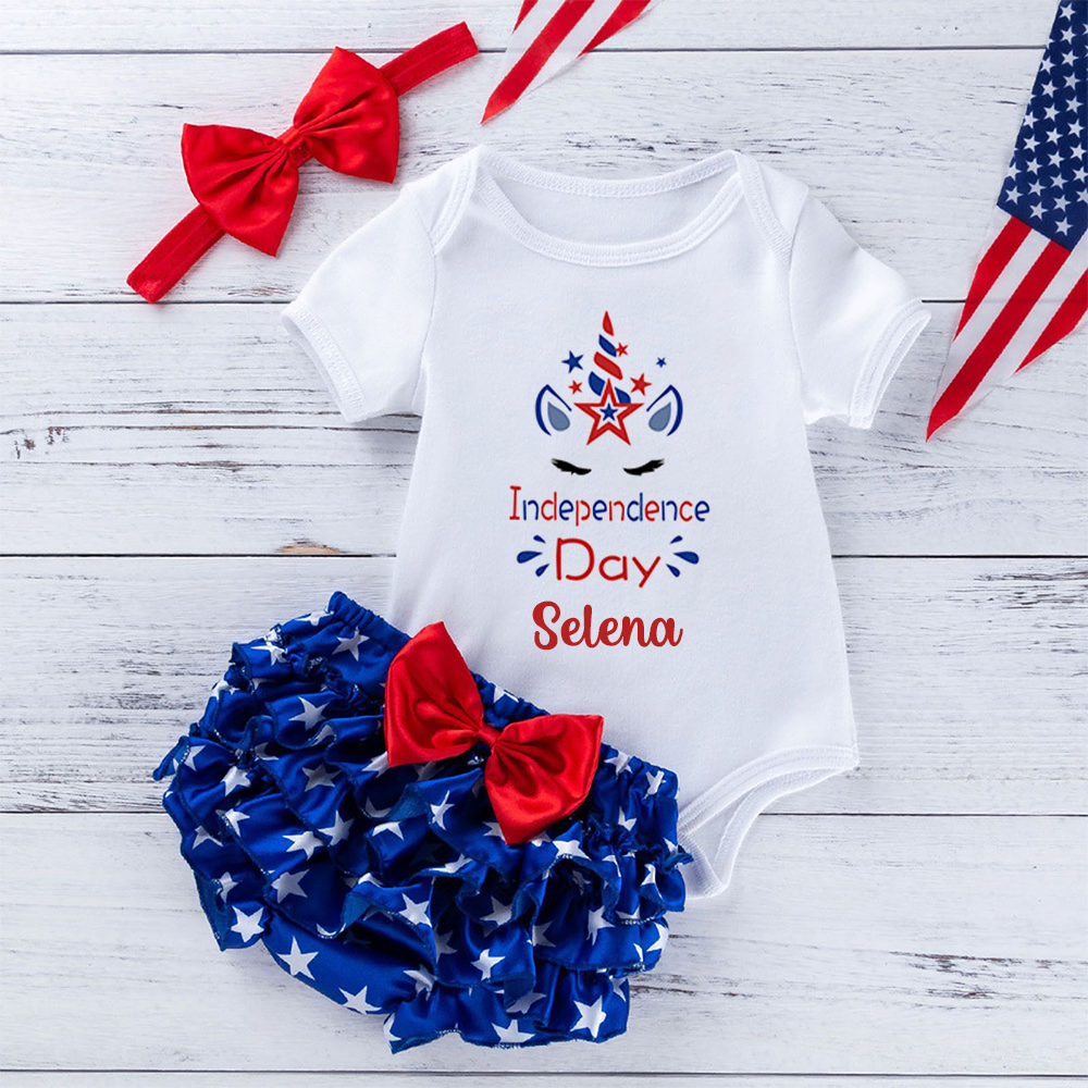Personalized 4th of July Independence Day Outfit Set | CWBaby227
