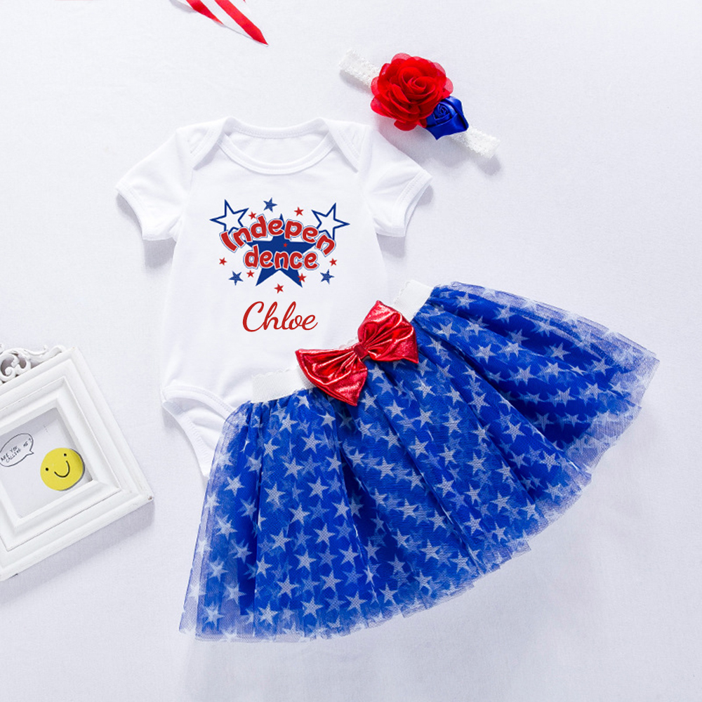 Personalized 4th of July Independence Day Outfit Set | CWBaby228