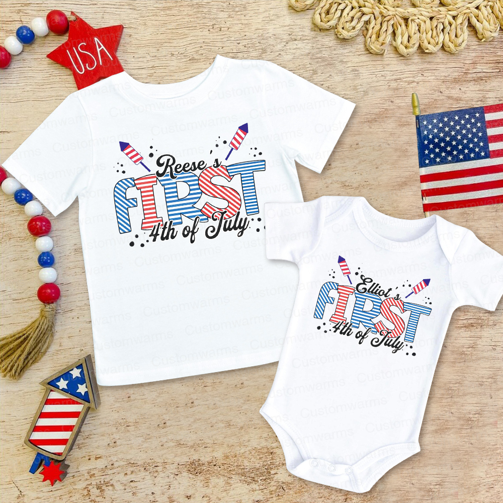 Personalized 4th of July Independence Day Shirts | CWBaby234