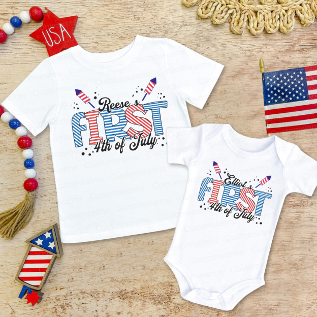 Personalized 4th of July Independence Day Shirts | CWBaby234