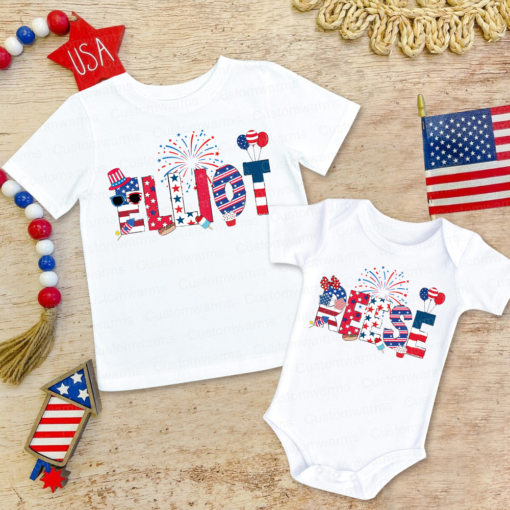 Personalized 4th of July Independence Day Shirts | CWBaby242