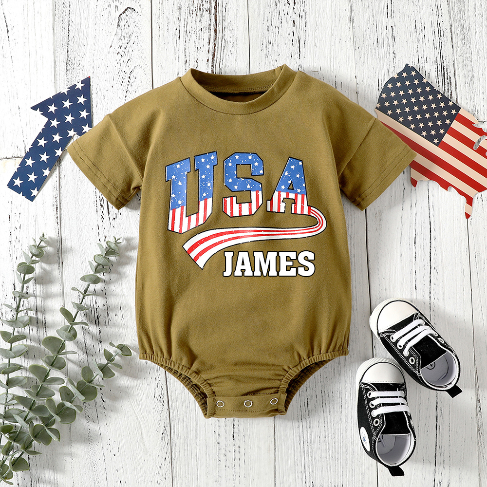 Personalized 4th of July Independence Day Romper | CWBaby246