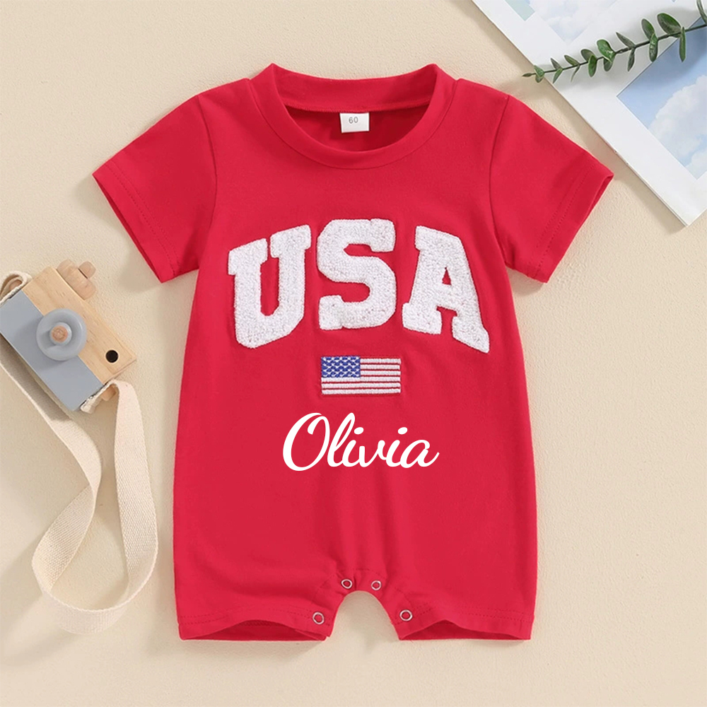 Personalized 4th of July Independence Day Romper | CWBaby247