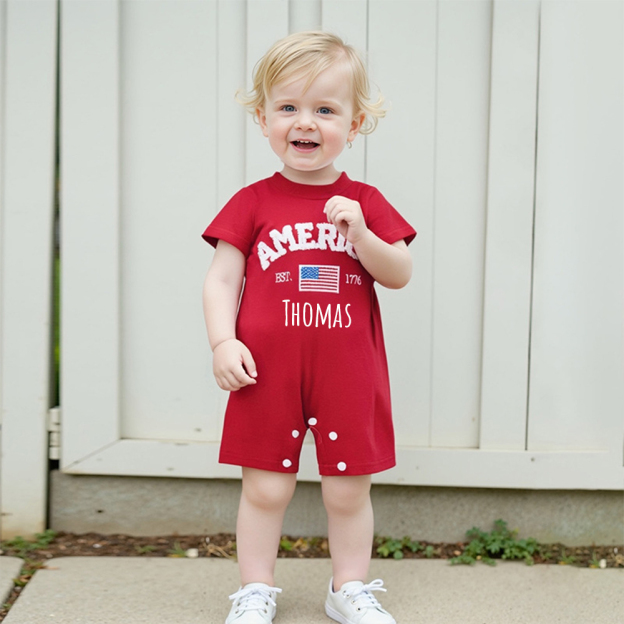 Personalized 4th of July Independence Day Romper | CWBaby248