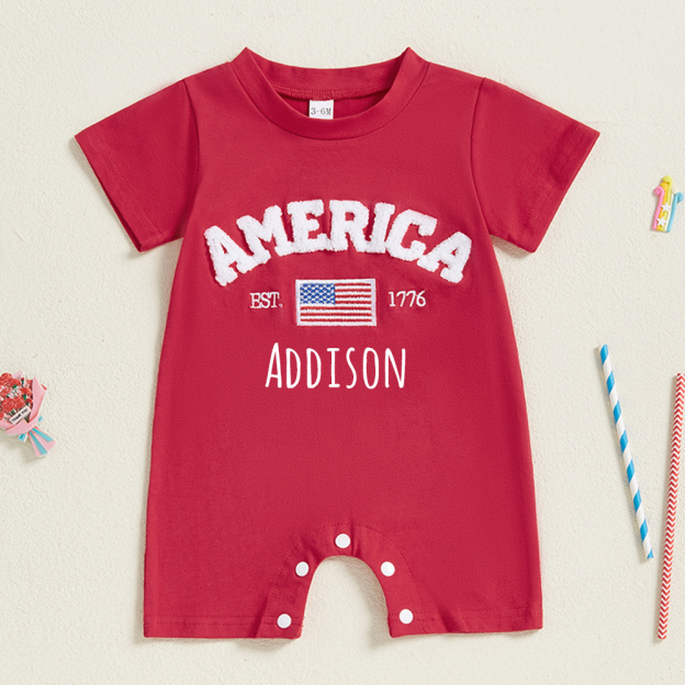 Personalized 4th of July Independence Day Romper | CWBaby248