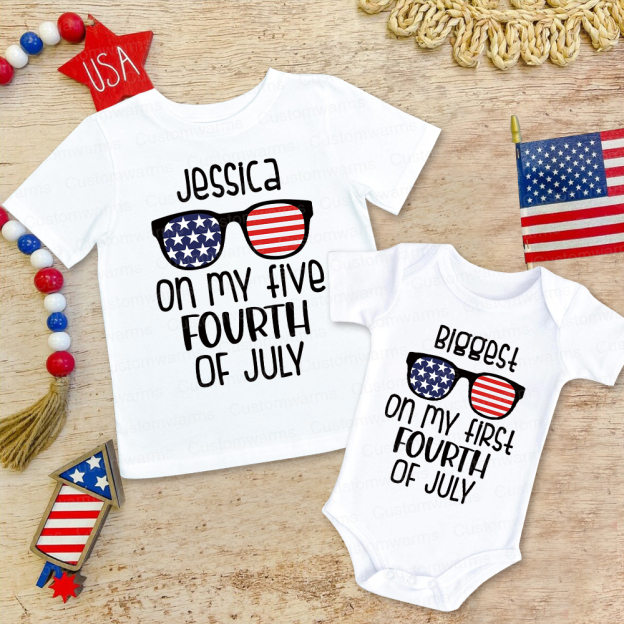 Personalized 4th of July Independence Day Shirts | CWBaby244