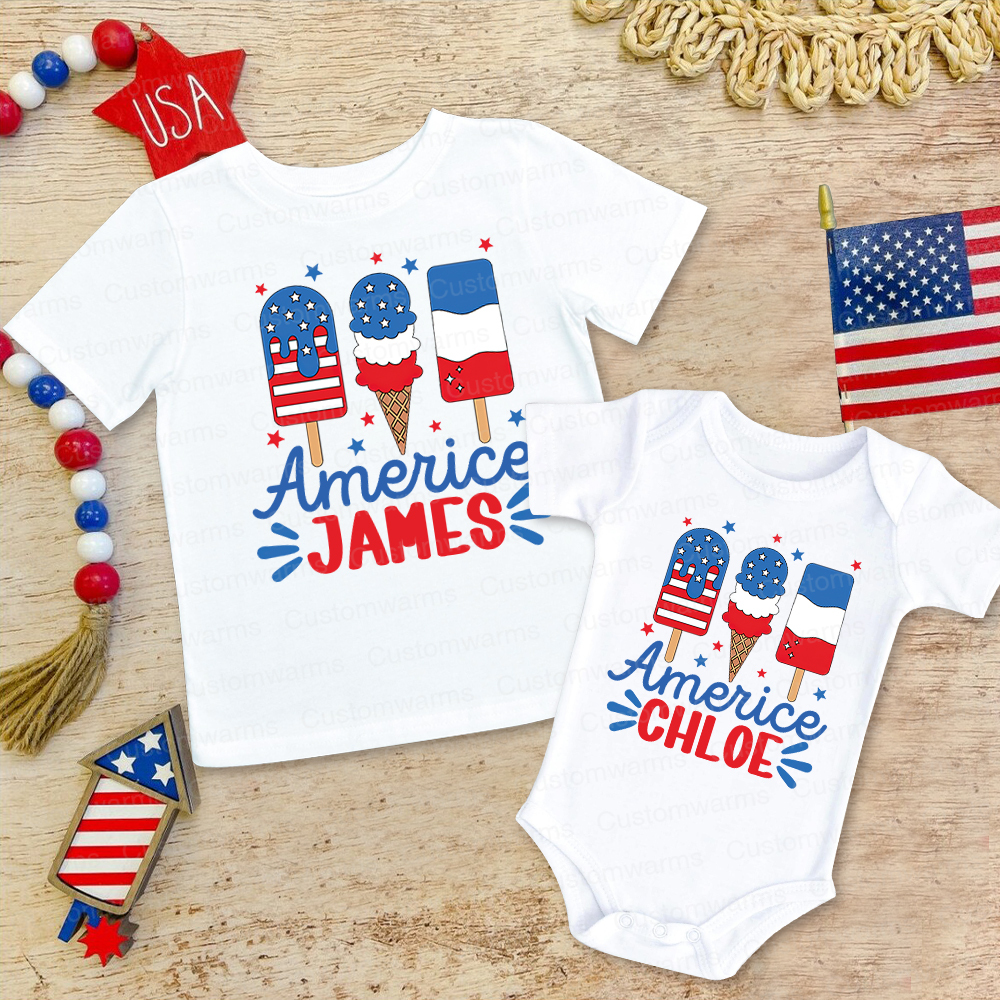 Personalized 4th of July Independence Day Shirts | CWBaby251