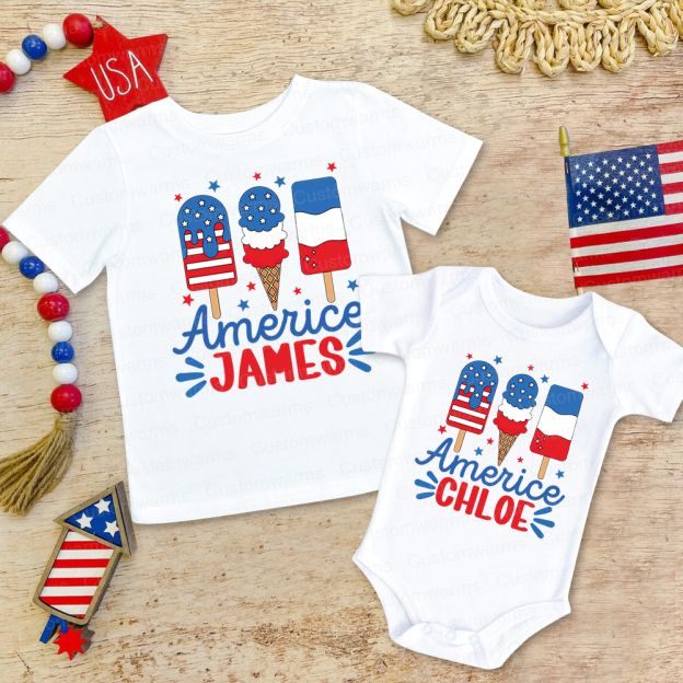 Personalized 4th of July Independence Day Shirts | CWBaby251