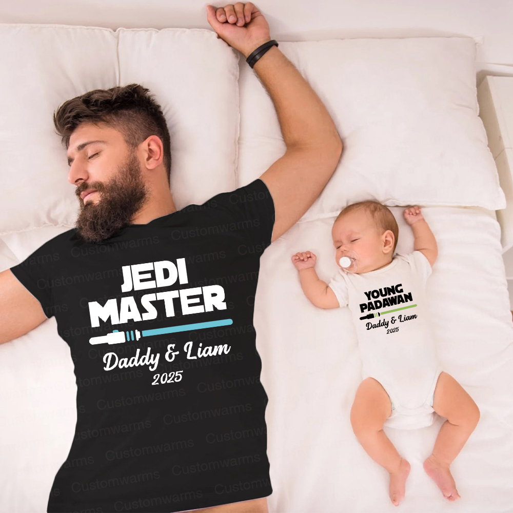 Personalized First Father's Day Daddy and Baby Outfit | CWFamily102