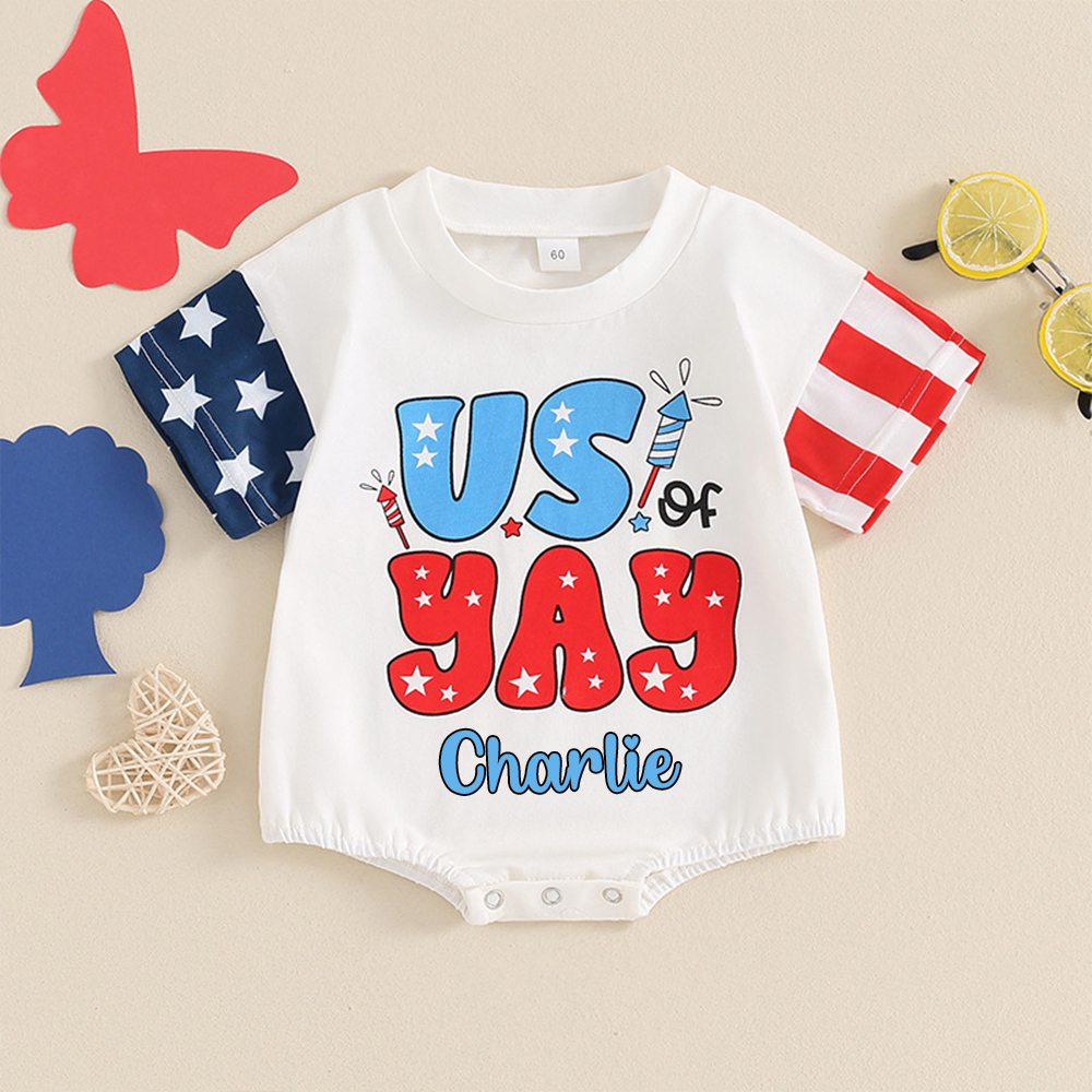 Personalized 4th of July Independence Day Romper | CWBaby254
