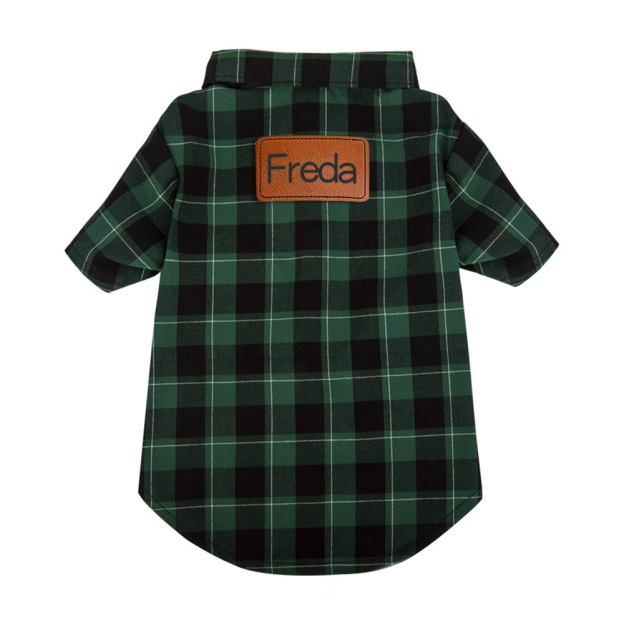 Personalized Leather Patch Pet Shirt | BKPet152