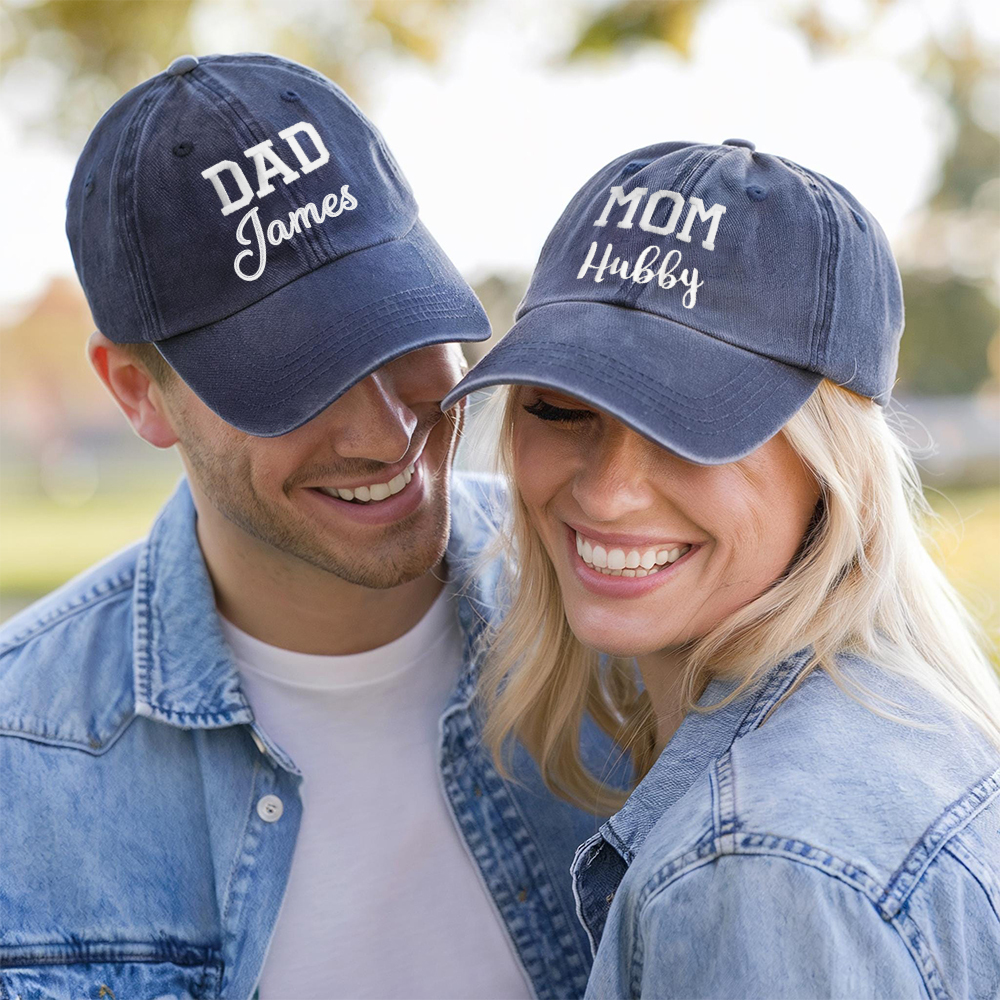 Personalized Embroidery Dad and Mini Matching Hat | CWBeach192