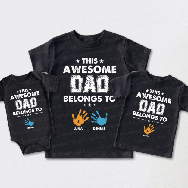 Personalized First Father's Day Daddy and Me Outfit | CWFamily111