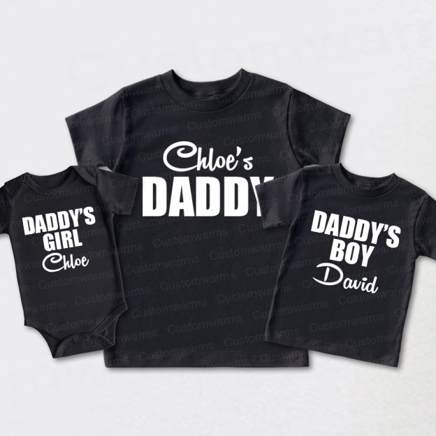 Personalized First Father's Day Daddy and Me Outfit | CWFamily113