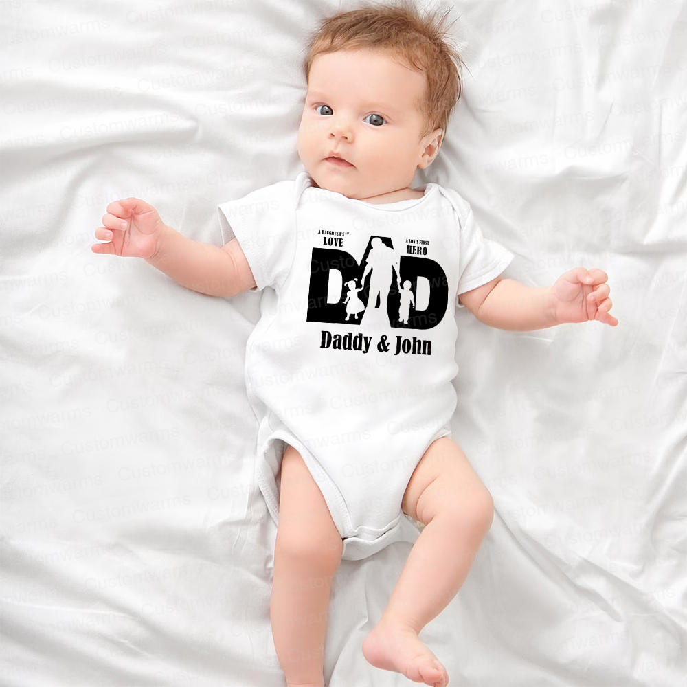Personalized First Father's Day Daddy and Me Outfit | CWFamily114