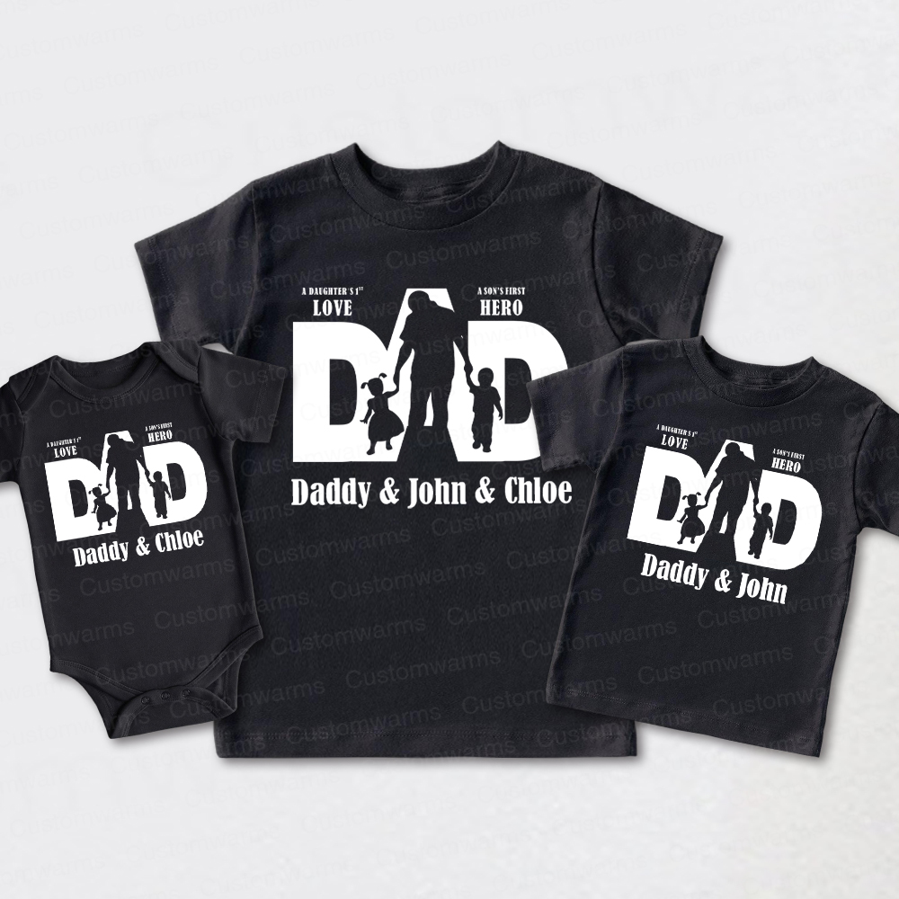 Personalized First Father's Day Daddy and Me Outfit | CWFamily114