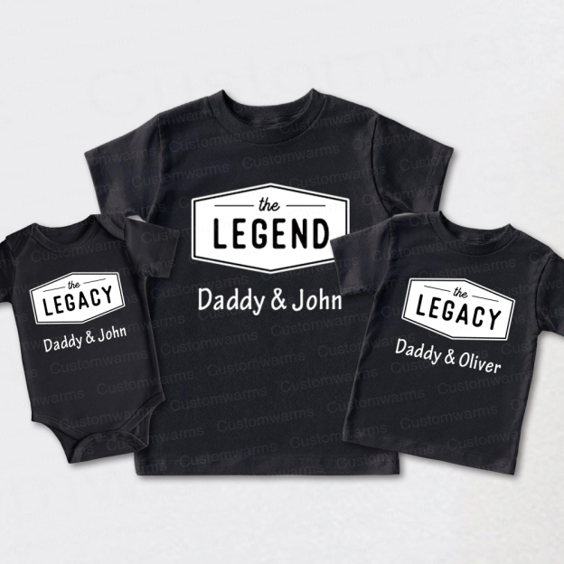 Personalized First Father's Day Daddy and Me Outfit | CWFamily116