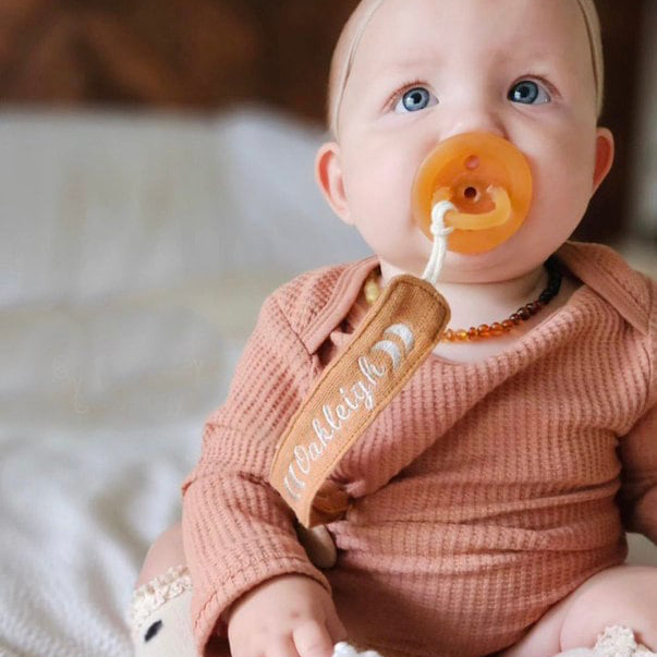 Personalized Baby Embroidered Pacifier Strap with Name | CWToy129