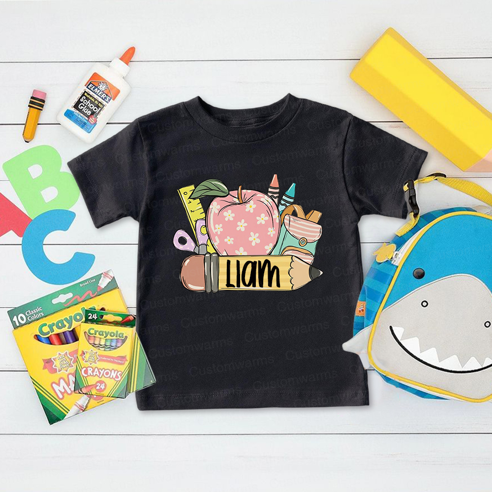 Personalized First Day Of Back To School Shirt | CWSchool02