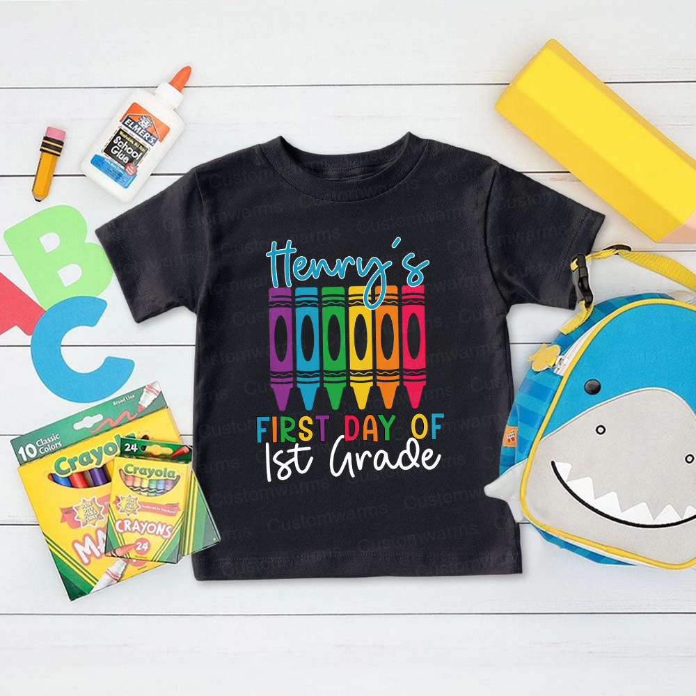 Personalized First Day Of Back To School Shirt | CWSchool04