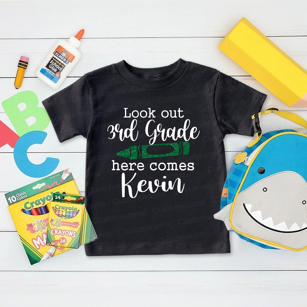 Personalized First Day Of Back To School Shirt | CWSchool06